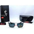 Ray Ban sunglasses with case and packaging on a white background