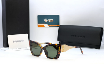 Saint Laurent M1725L Tortoise Green Square Sunglasses