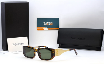 Saint Laurent M1726L Tortoise Green Square Sunglasses