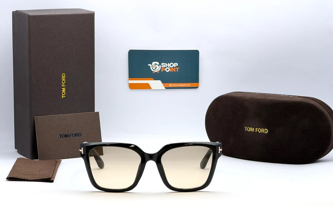 Tom Ford 1305X Black Frame Brown Gradient Photochromic Sunglasses