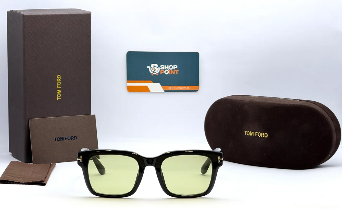 Tom Ford 1309X Black Frame Green Lens Photochromic Sunglasses