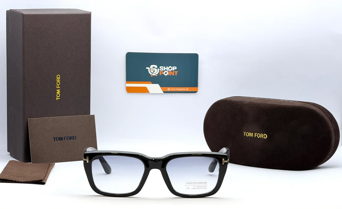 Tom Ford TF1304 Black Square Frame Photochromic Eyewear
