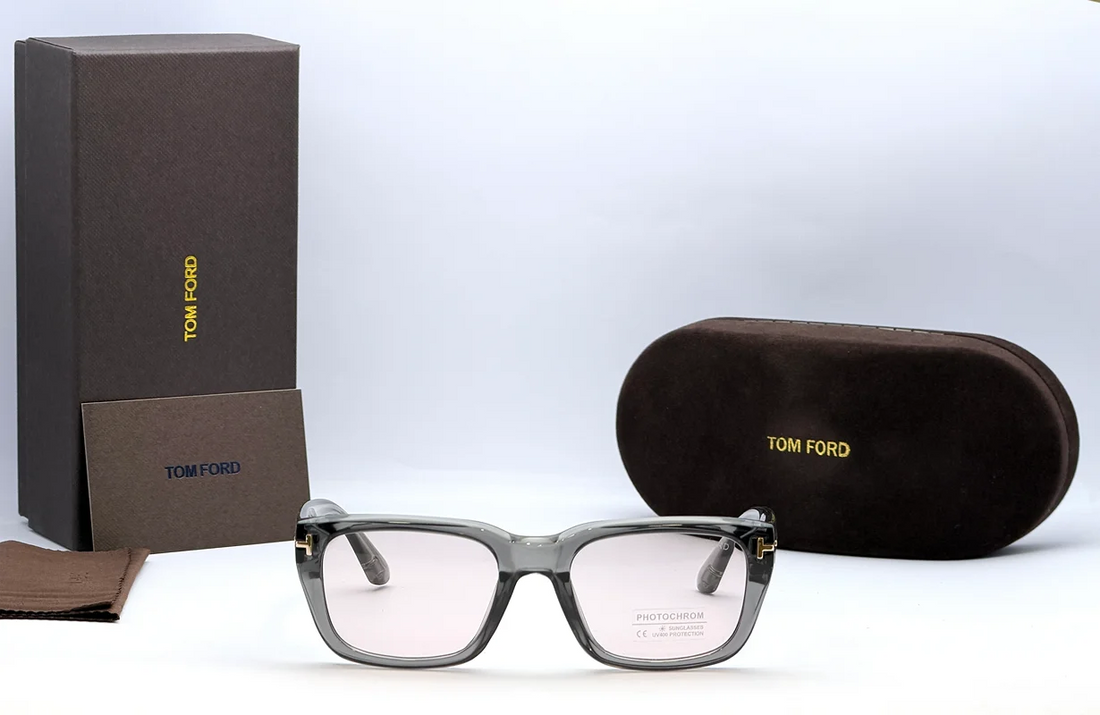Tom Ford TF1304 Crystal Grey Rectangular Photochromic Sunglasses