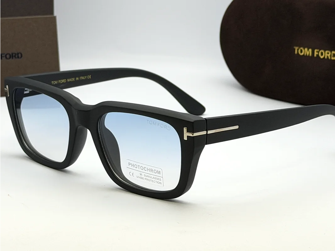 Tom Ford TF1304 Matte Black Rectangular Photochromic Sunglasses