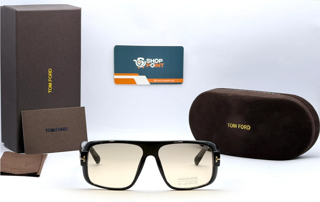 Tom Ford TF1312 Black Frame Beige Photochromic Sunglasses