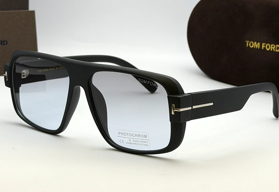 Tom Ford TF1312 Black Square Frame Photochromic Sunglasses