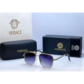 gold sunglasses with blue shade for men and women