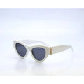 YSL 6090 White Cat Eye Sunglasses