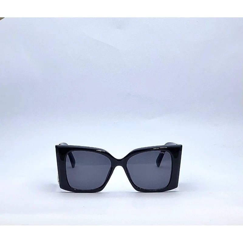 Saint Laurent YSL Blaze oversized sunglasses with black acetate frame and angular square lenses