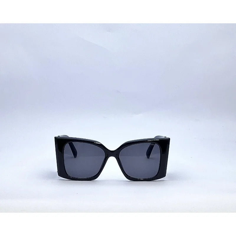 Saint Laurent YSL Blaze oversized sunglasses with black acetate frame and angular square lenses