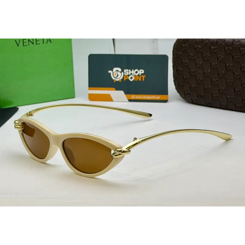 Bottega Veneta Ivory Cat Eye Sunglasses