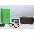 Bottega Veneta Noir Cat Eye Sunglasses for women with elegant cat eye frame and warm tinted lenses 