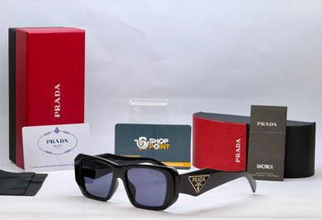 Prada Black Geometric Sunglasses with Triangle Logo