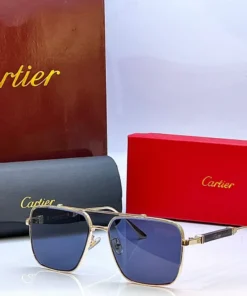 Cartier 23064 Golden Black Sunglasses