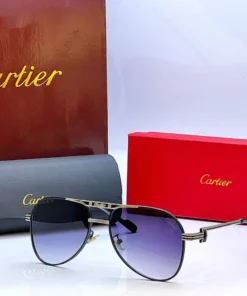 Cartier TJ72329 Black Double Shade Sunglasses